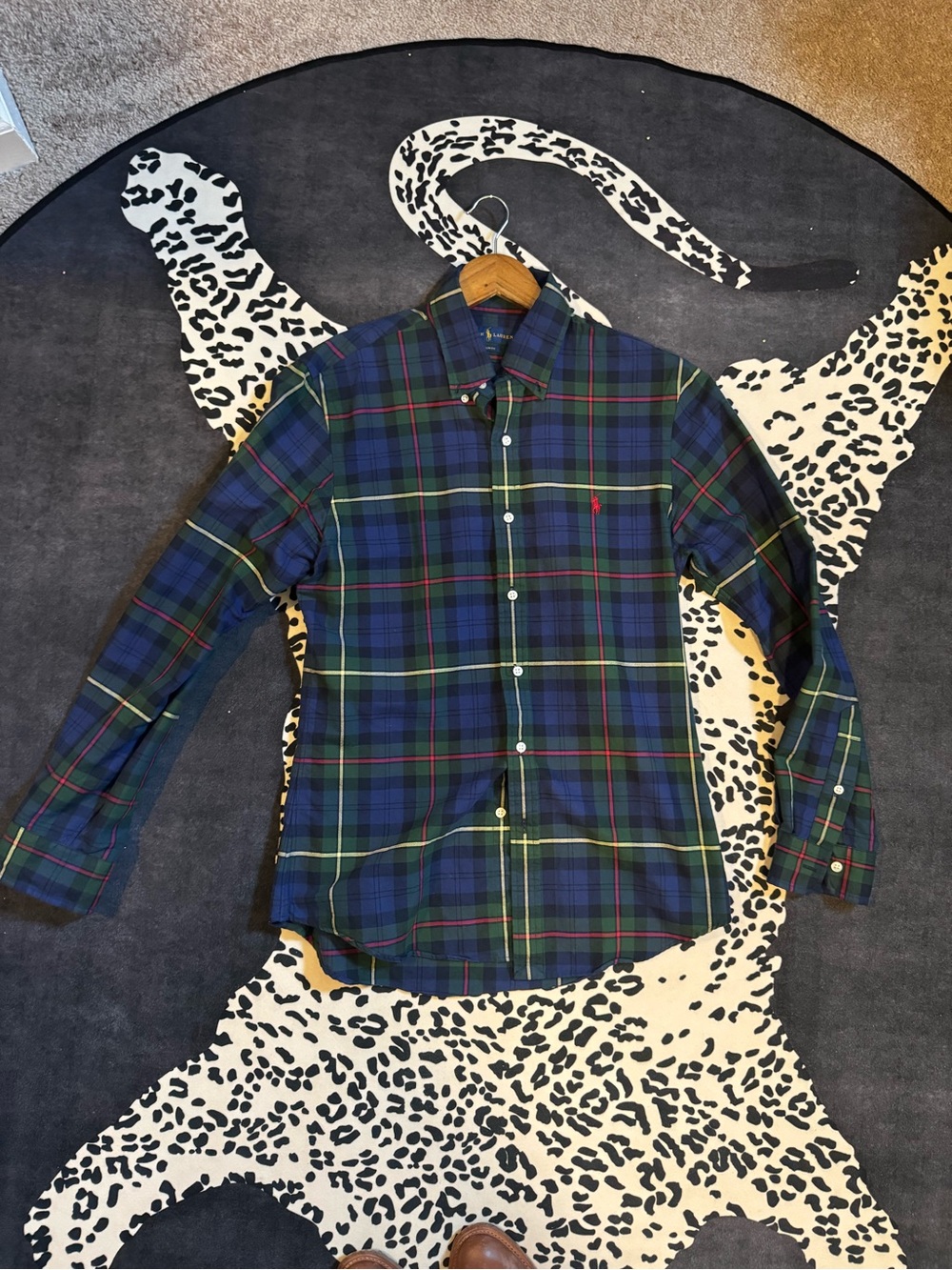 Polo Ralph Lauren Men's Green Plaid flannel shirt